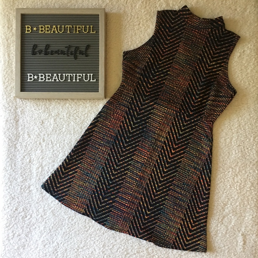 Multi-colored knit dress